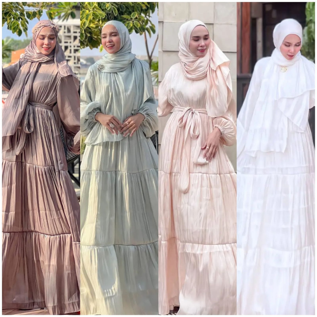ORIGINAL Gamis CEISHA Syari  by CHIKA Farghani - LEBARAN REALPIC 0RI 100%