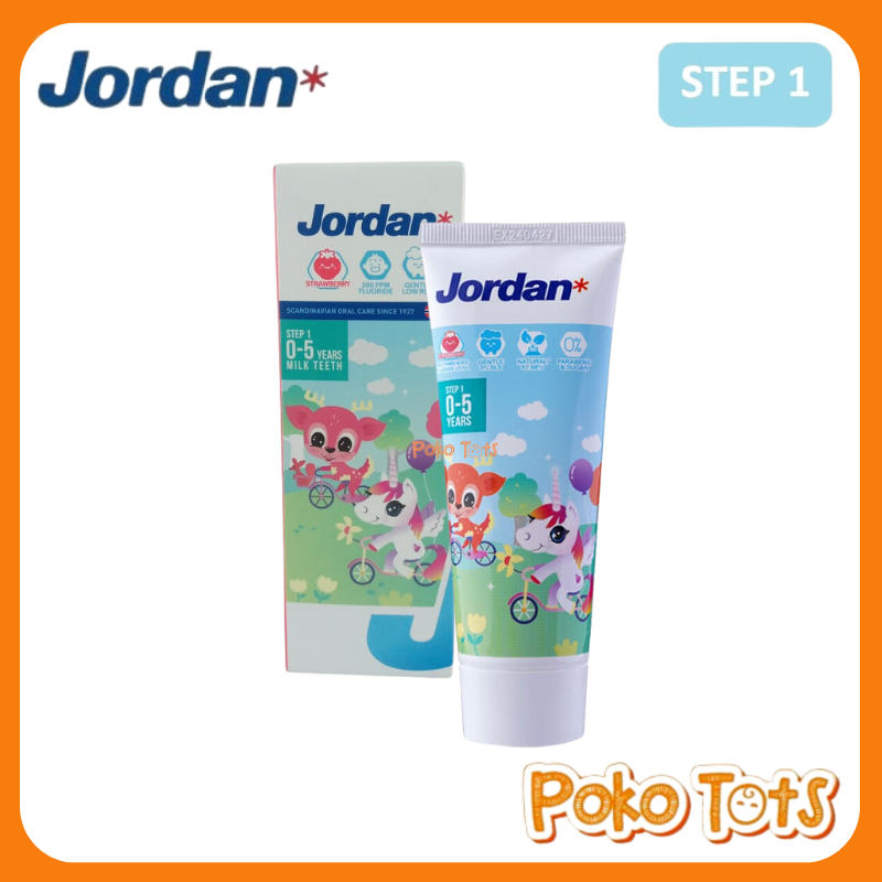 Jordan Oral Care Kids Toothpaste Step 1 75gr Pasta Gigi Anak Usia 0-5 Tahun WHS