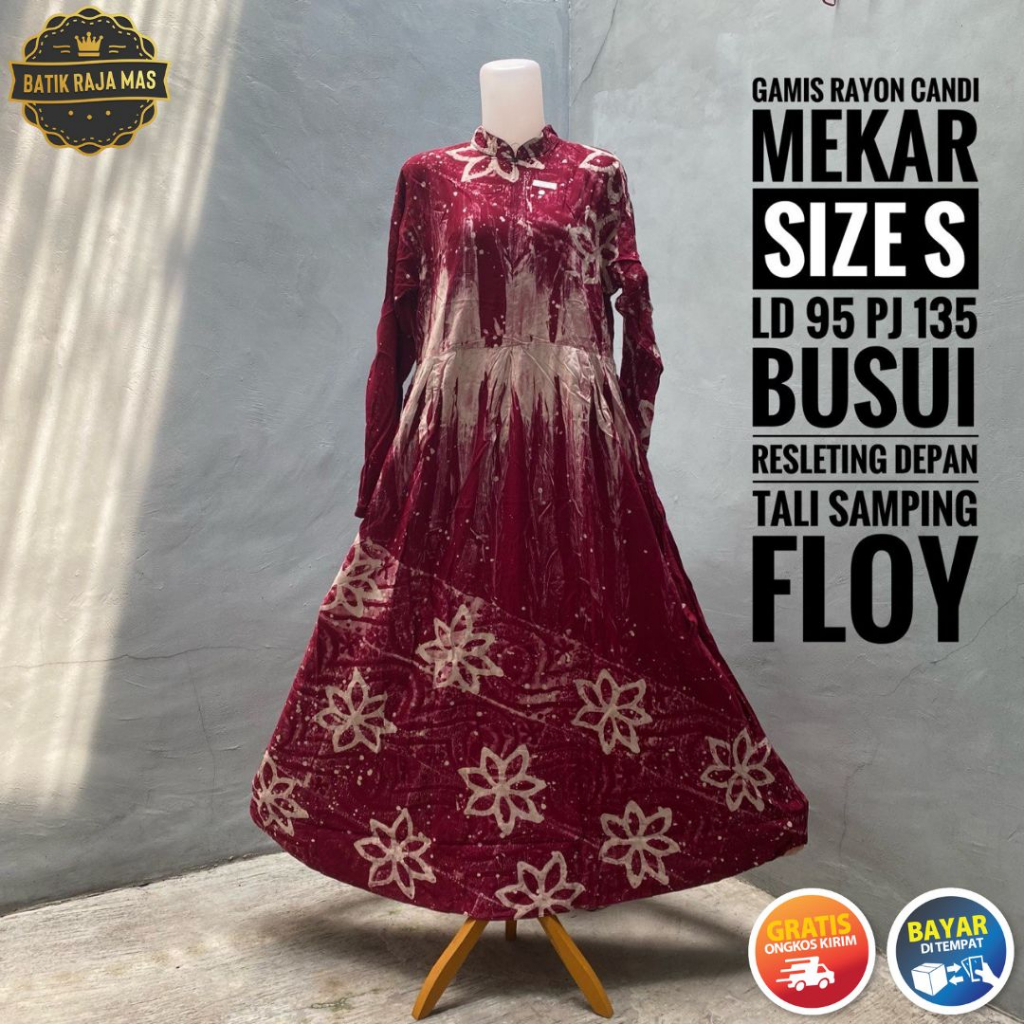 Gamis Wanita Rayon Terbaru Dewasa Syari Raya Lebaran Busui Friendly Resleting Depan Busui Friendly R