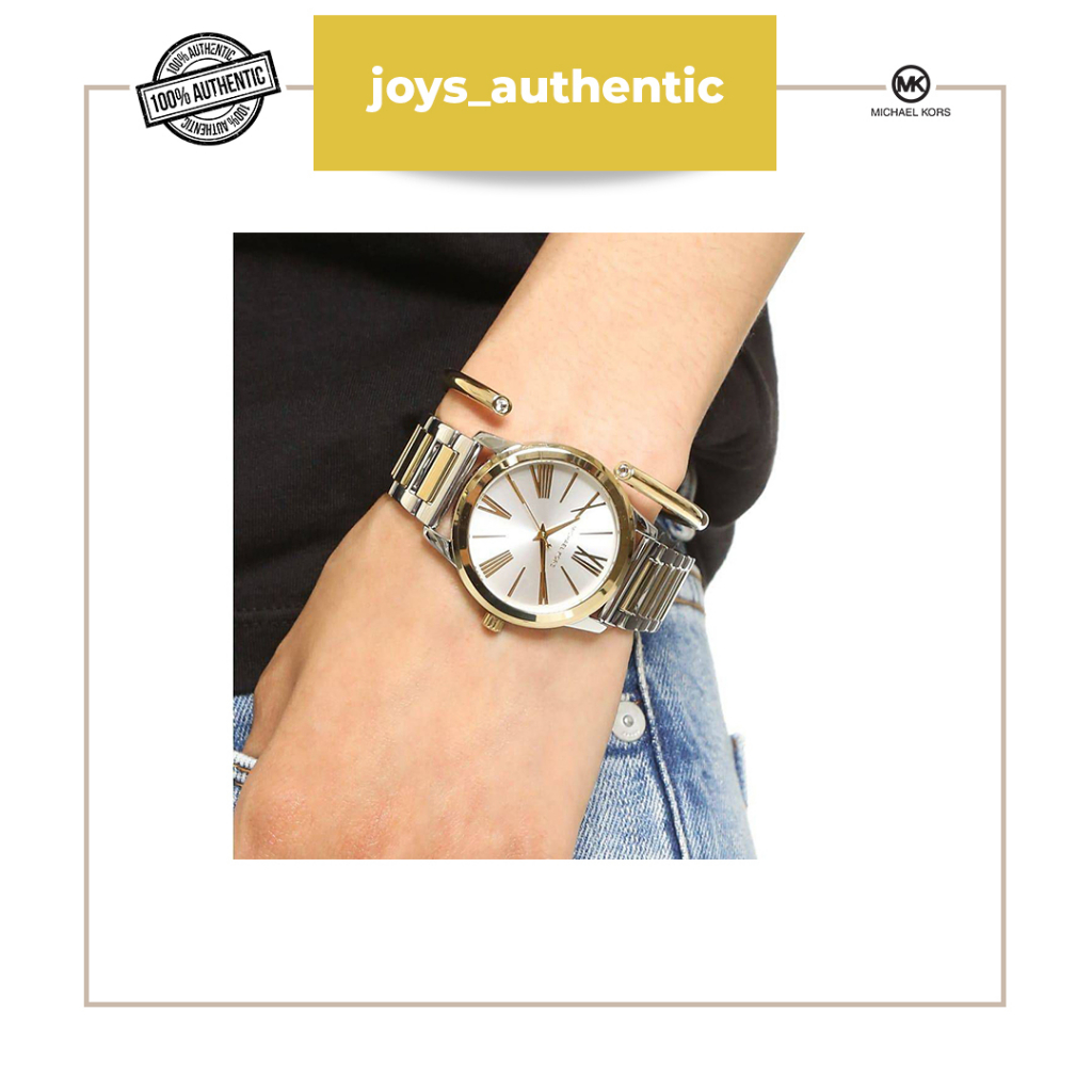 Jam Tangan Wanita Michael Kors MK3521 Women's Hartman Silver-Tone Watch Size 3.8cm Woman Watch Authe