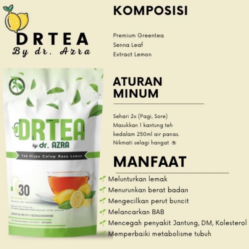 

TEH HIJAU CELUP RASA LEMON TEH HERBAL SLIMMING TEA PELANGSING