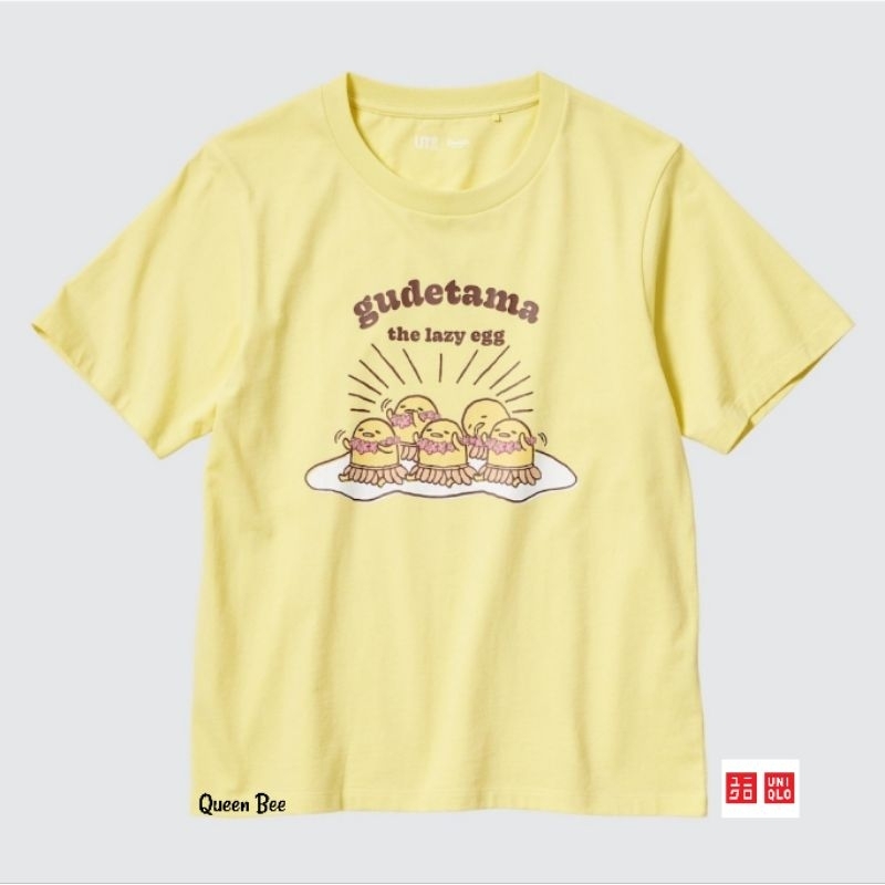 Uniqlo Gudetama Kaos Lengan Pendek UT T Shirt Sanrio Characters