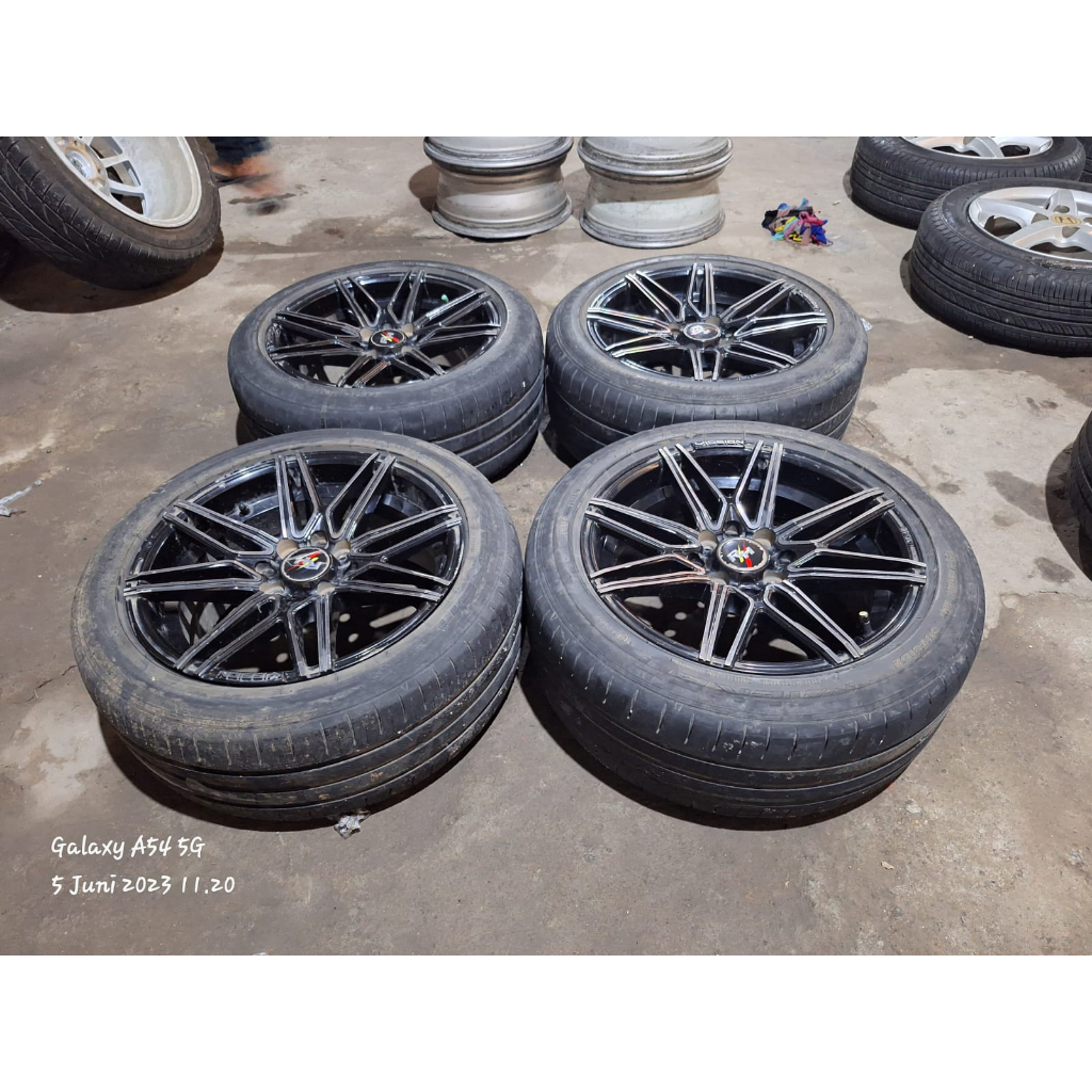 Velg Mobil Bekas Ring 15 Lubang 4 RH R15X7 H8X100-114,3 ET35 BAN 195 50 R15