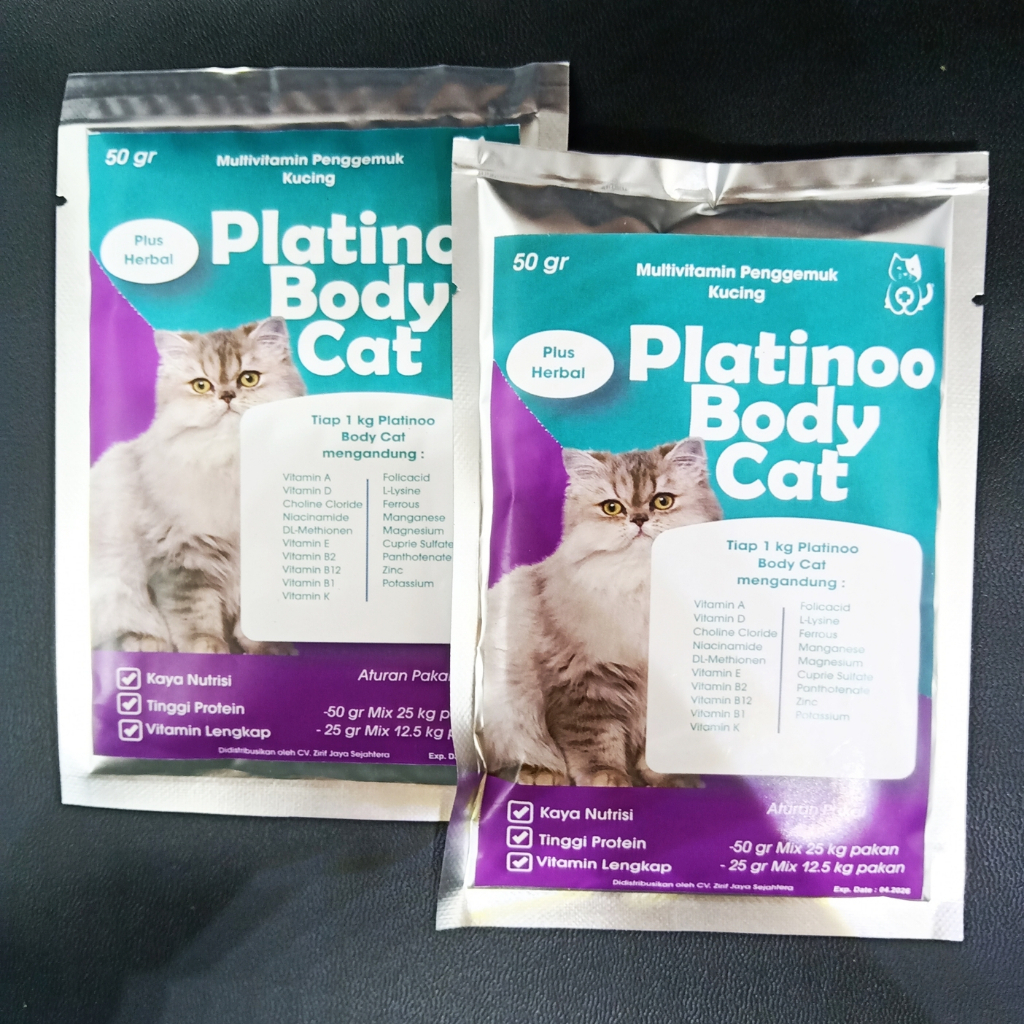 Platinoo Body Cat fattener Vitamin Penggemuk Kucing Terbaik bukan Body Fat