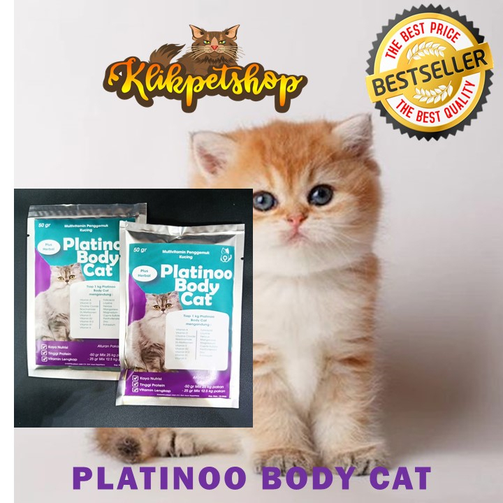 Platinoo Body Cat fattener Vitamin Penggemuk Kucing Terbaik bukan Body Fat