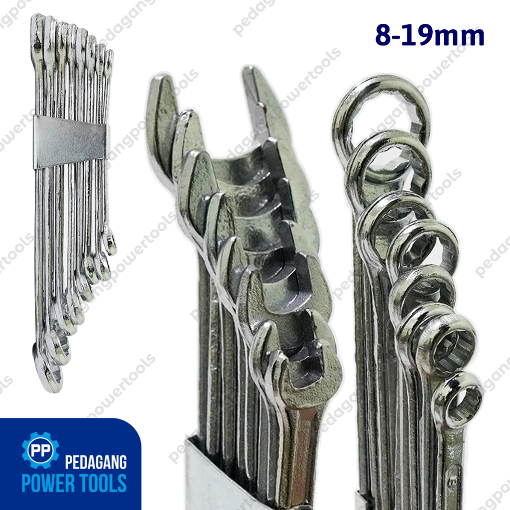 DIAMOND 8-19 mm Kunci Ring Pas 8 pcs Combination Wrench Ringpas 8pcs