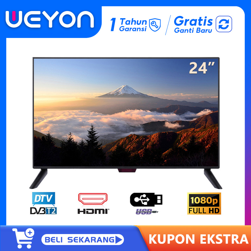 Weyon Digital 24/25 Inch TV LED FHD Murah Support USB-HDMI-AV