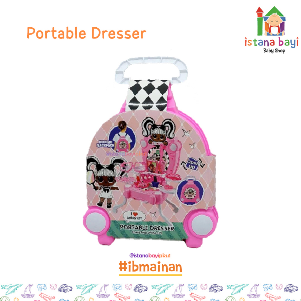 Mainan Portable Dresser 138 - Mainan Tas - Mainan Make Up