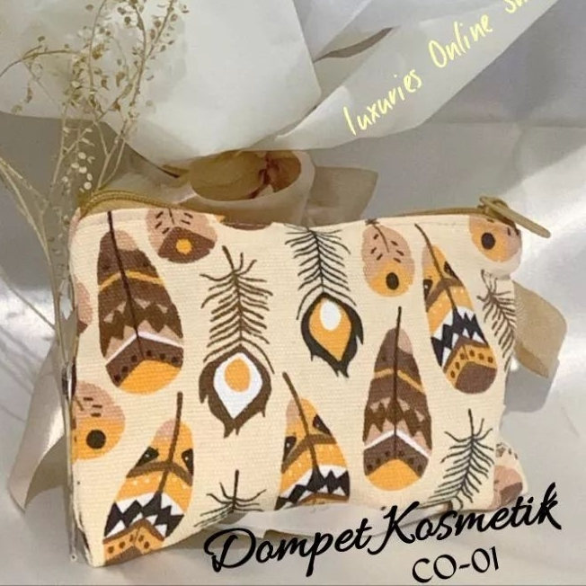 LX POUCH KANVAS POUCH KOSMETIK WANITA DOMPET SERBA GUNA PI-01