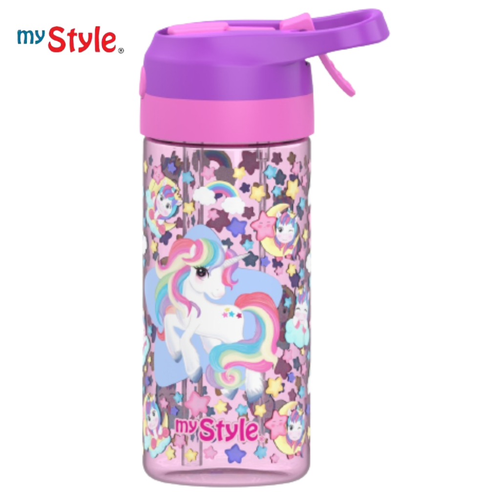 My Style TM 1155 Junior Mist Spray & Spout Drink TRITAN Bottle 450ml for Girls - Botol Minum Sedot D