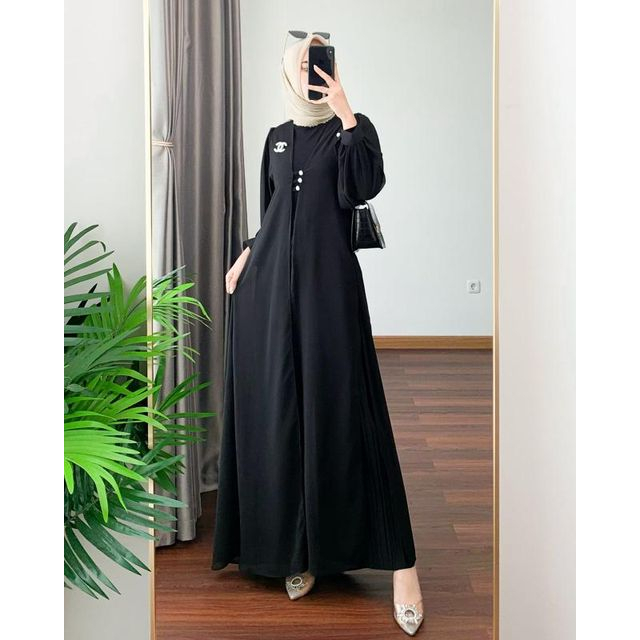 Diora long outer cardigan panjang ceruty terbaru rompi muslimah kekinian