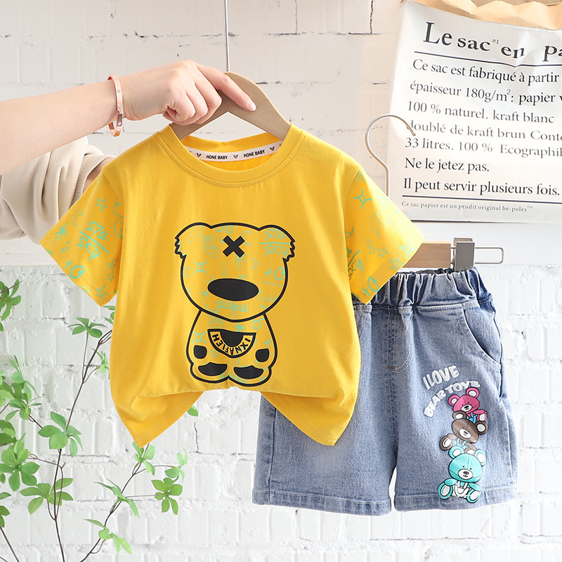 Setelan Kaos Anak Laki Laki Baju Anak Import Summer Set FLARE