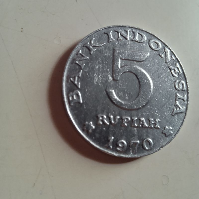 Koin 5 rupiah 1970