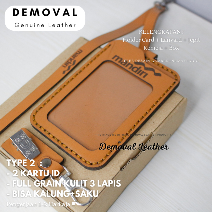 LANYARD ID CARD CUSTOM  LANYARD POD - LANYARD CARD HOLDER - LANYARD KULIT - LANYARD ID CARD KULIT NA