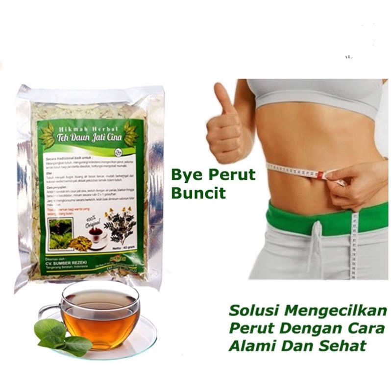 LANGSING ALAMI !!! Teh Daun Jati Cina - Teh Peluntur Lemak / Teh hijau / Teh Herbal /Teh Pelangsing