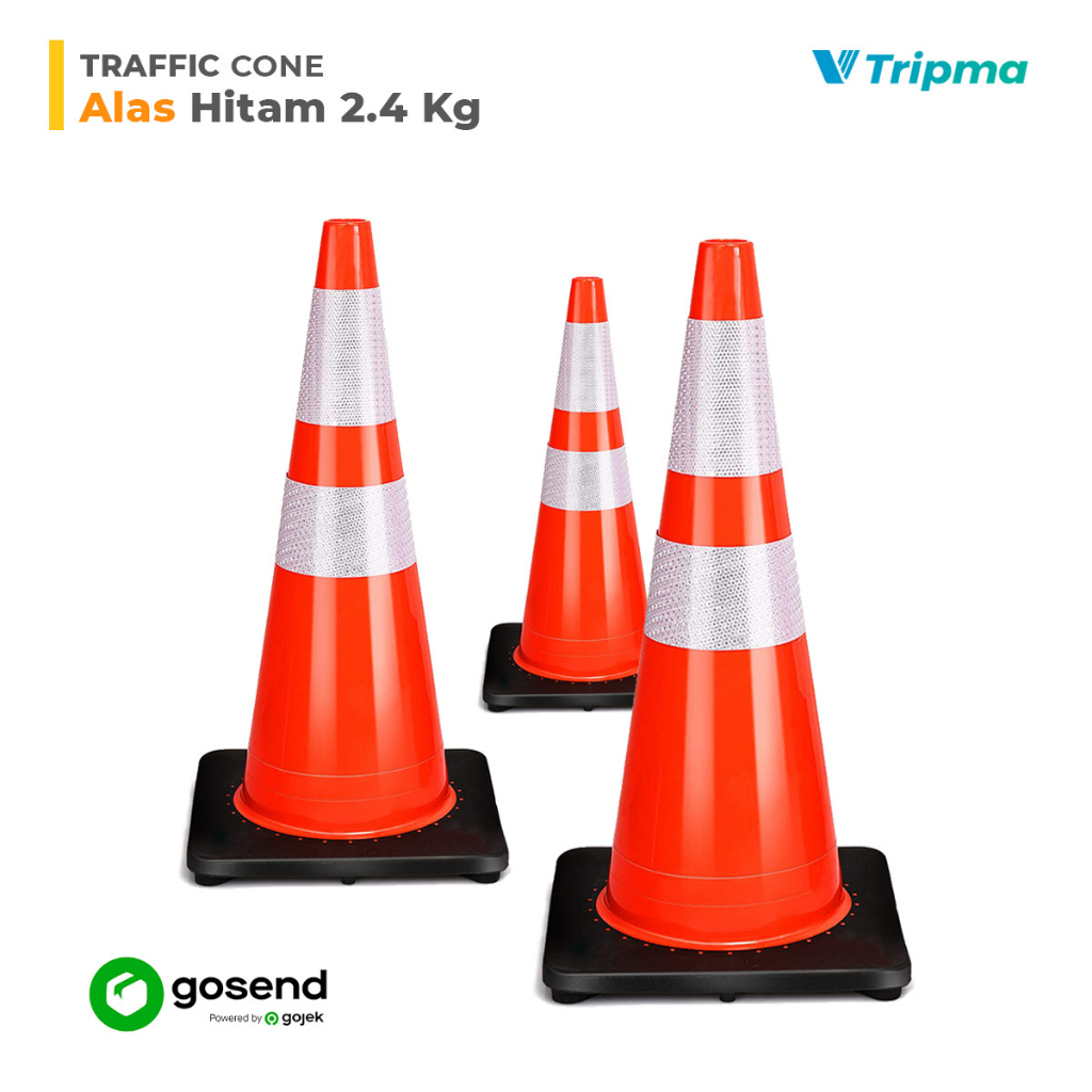 

Traffic Cone - Safety Cone - Kerucut Lalu Lintas Alas Hitam