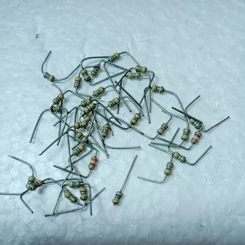 (100 PCS) RESISTOR 1/8WAT 4M7