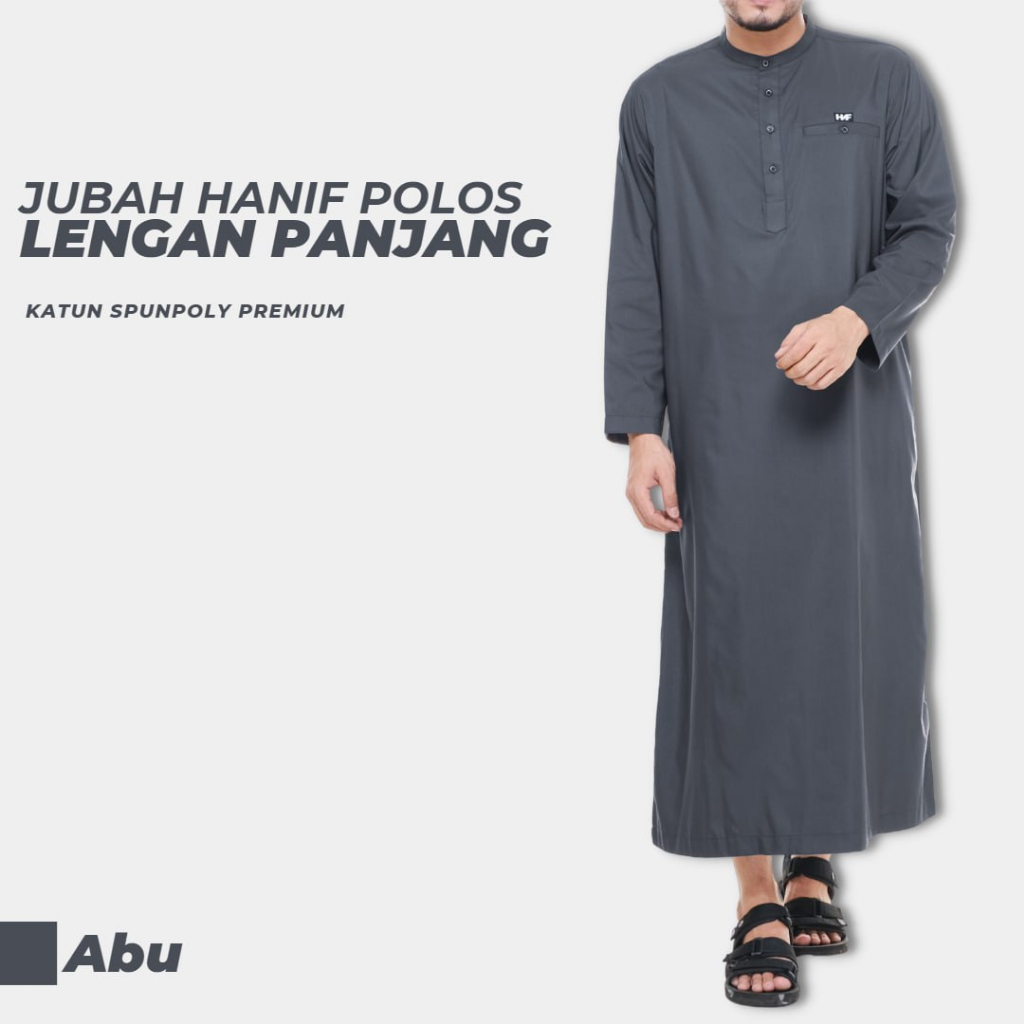 Baju Gamis Pria Jubah ikhwan Cowok Laki Laki Dewasa Hanif Lengan Panjang Premium