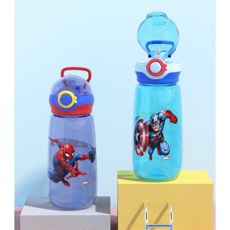 Botol Minum Tritan Sedot 630ML Motif Sophia Spidey Captain Mickey