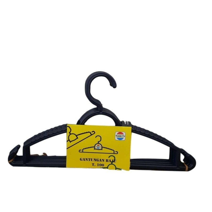 Gantungan Baju Hitam Hanger Taniti T100 6 Pcs Jemuran Hanger Rotan