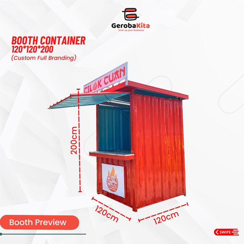 Booth Container Branding Papan Atas