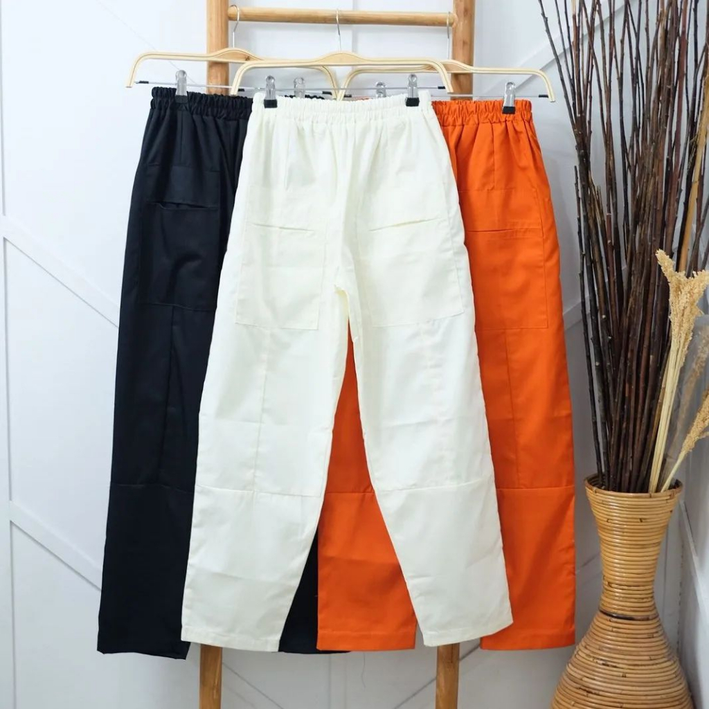 CELANA WANITA TERBARU ARIANI PANTS HS BAHAN KAIN AMERIACAN DRILL CELANA PANJANG WANITA CARGO PANTS B