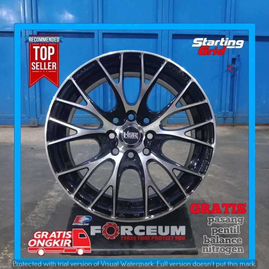 Velg HSR R15 murah mobil Agya, Ayla, Sigra, Xenia, Avanza, KIA Ring 15 - Pelek two tone - Gratis ong