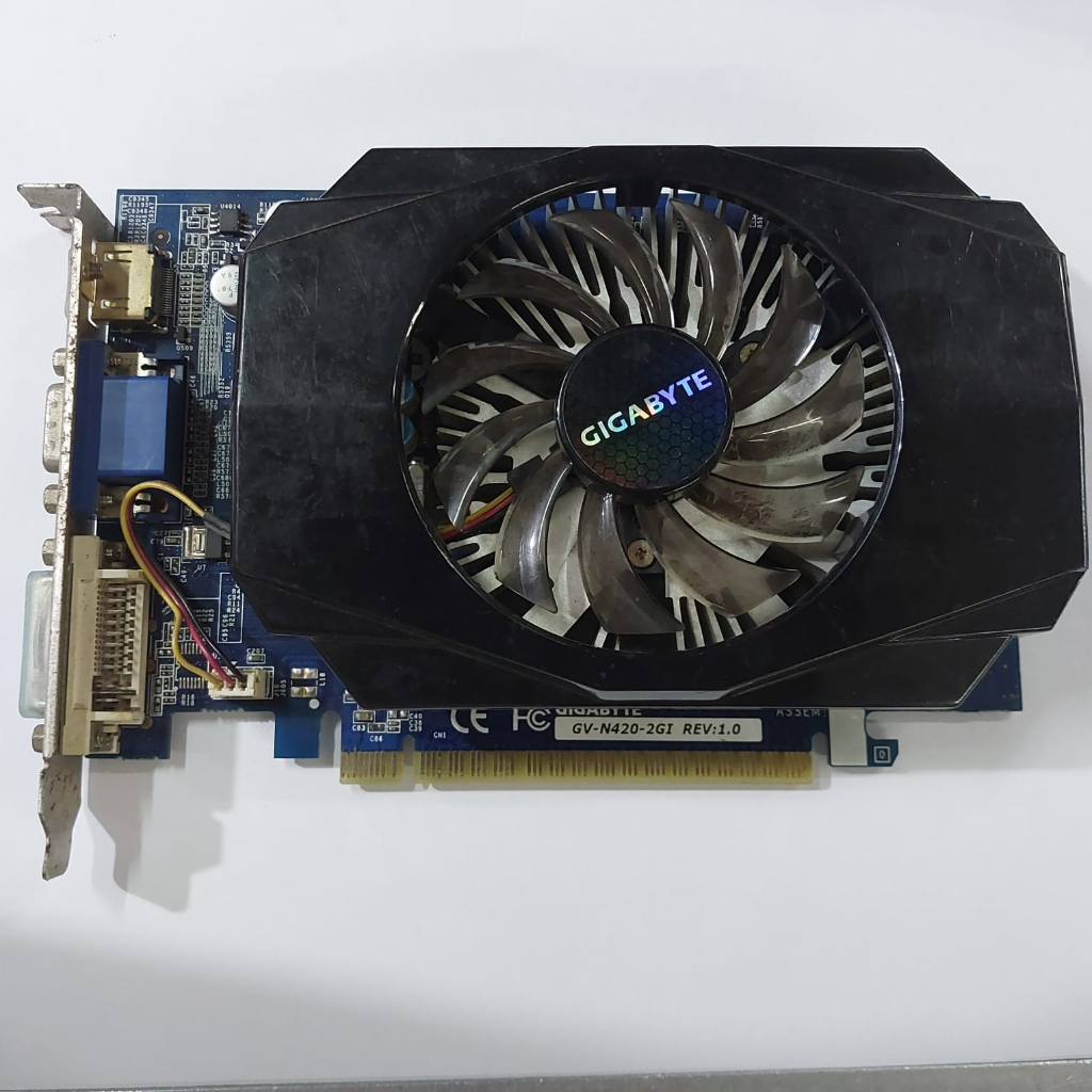vga card pci express geforce GT420 2GB DDR3 128BIT gigabyte