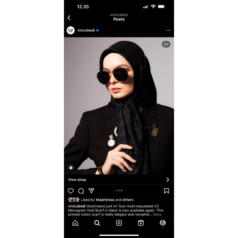 vivi zubedi monogram black ombre