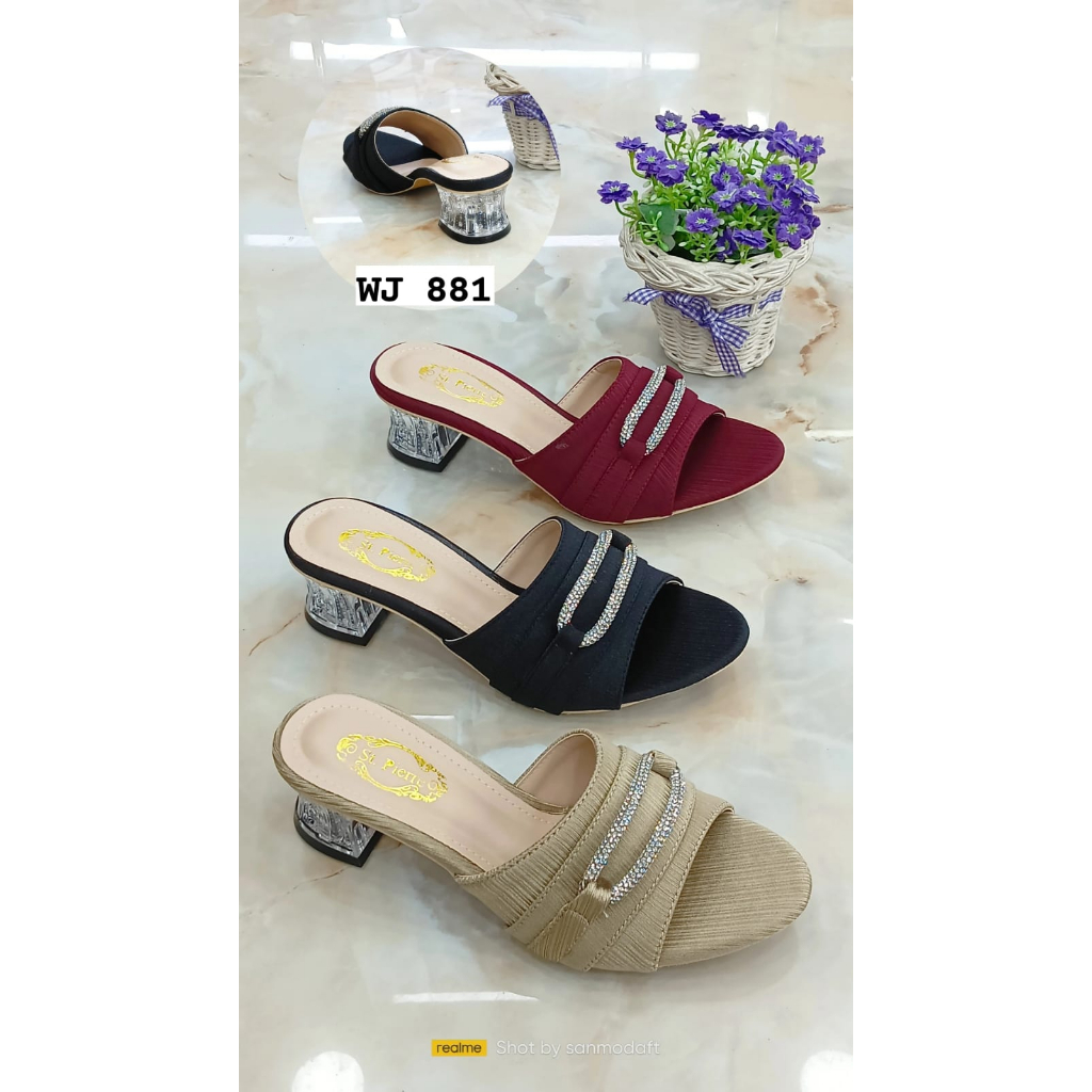 St.Pierre Sandal Wanita Heels kaca WJ.881