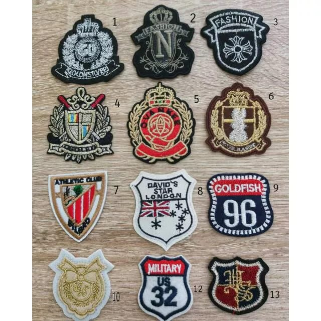 IRON PATCH LOGO / EMBLEM BORDIR LOGO / EMBLEM BORDIR PRAKTIS TINGGAL SETRIKA