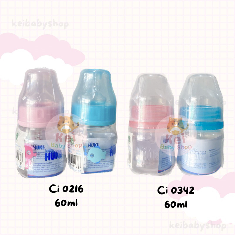 Huki Botol Susu PP Shaped Orthodontic Nipple 60ml Ci0342 Ci0216