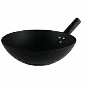 BIMA Chefs Heavy Black Steel Shanghai Wok Diameter 36cm  - Wajan