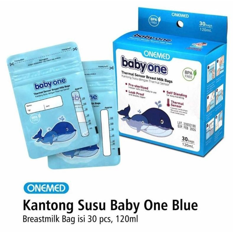 KANTONG ASI ONEMED 120 ML BOX ISI 30 PCS- KANTONG SUSU - BREAST MILK STORAGE ONEMED