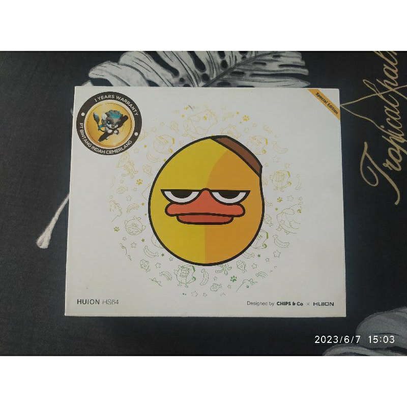 Huion Tablet Gambar HS64 Chips&Co Bisa colok ke HP (Preloved)