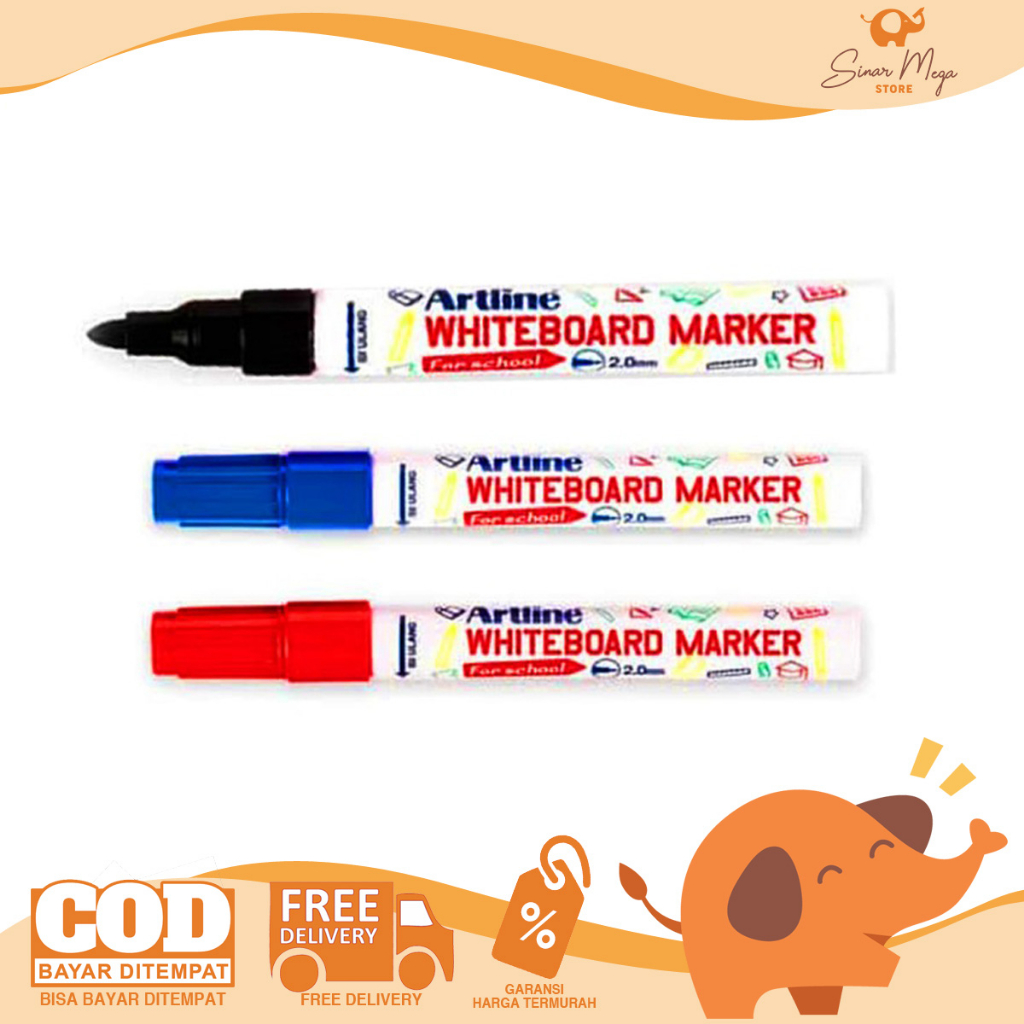 

Artline Whiteboard Marker EK-500S / Spidol Whiteboard / Whiteboard Marker