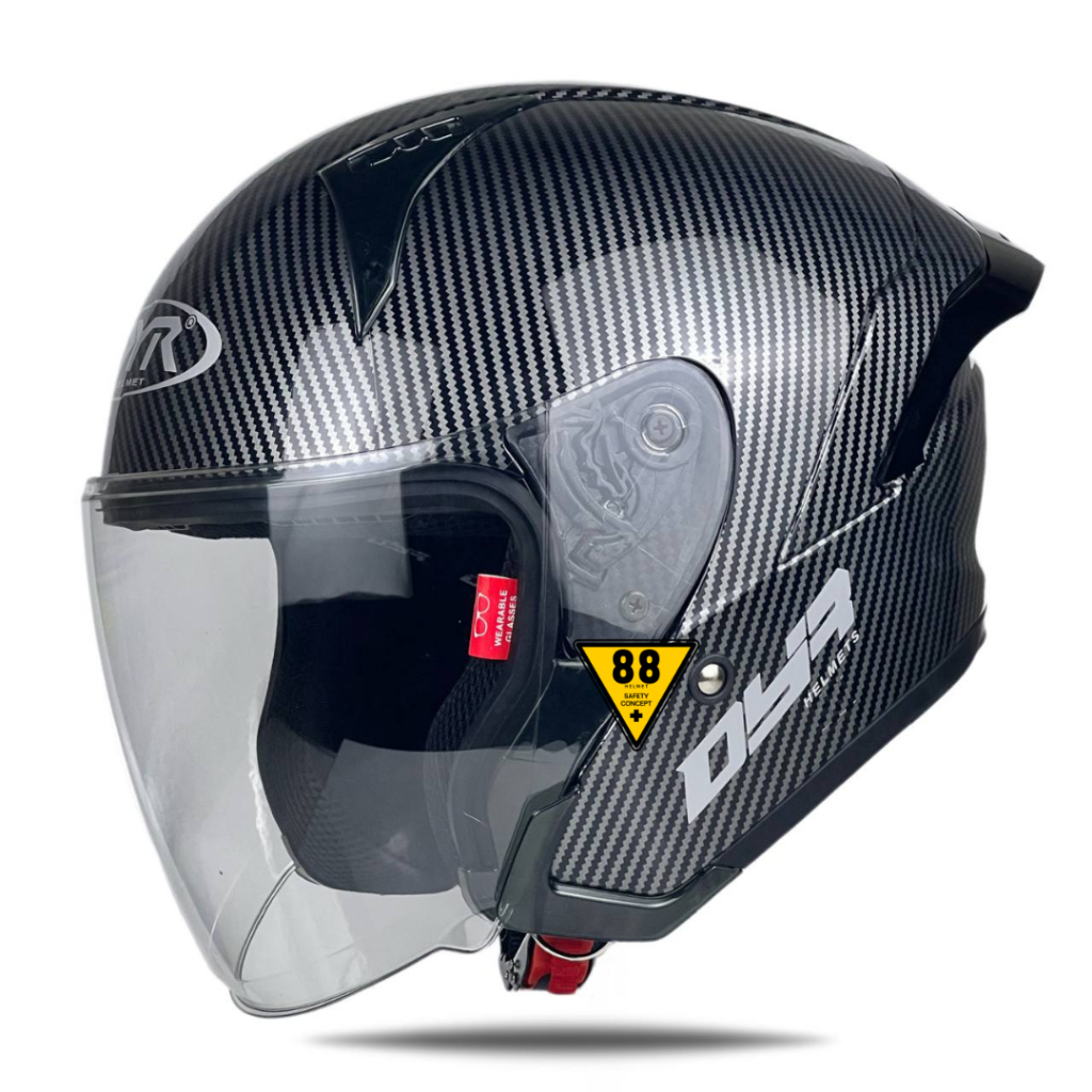 Helm Half Face DYR Subaru Carbon