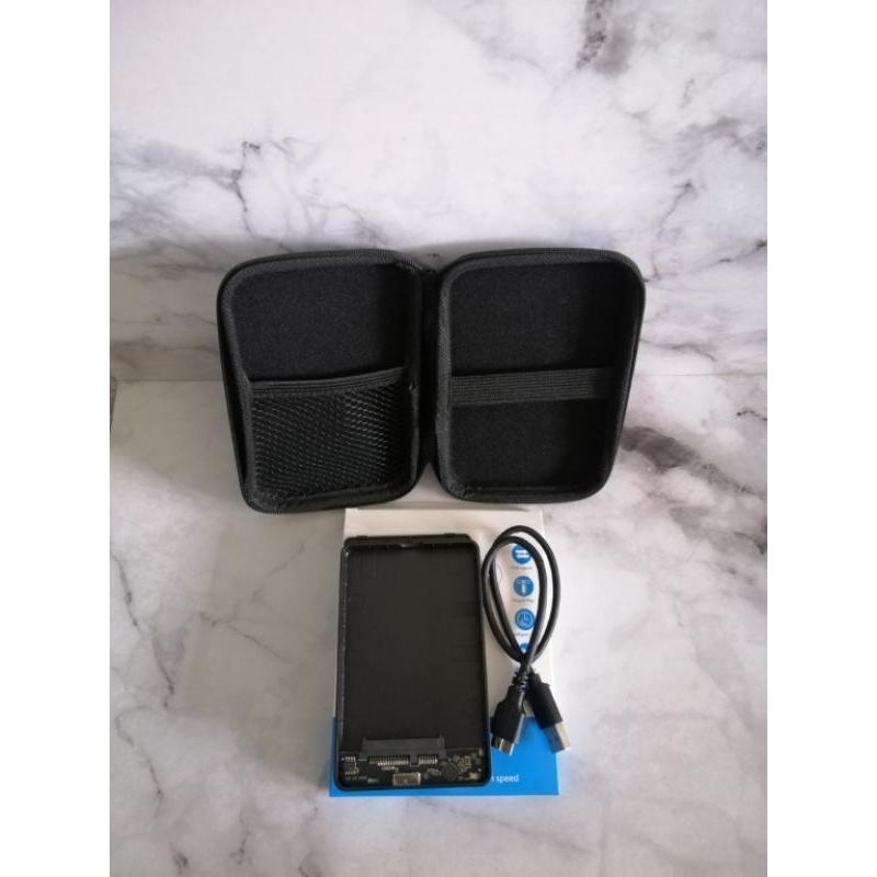 Casing Hardisk External + Hardcase  / HDD / Ssd external case 2.5 sata + Dompet hardcase
