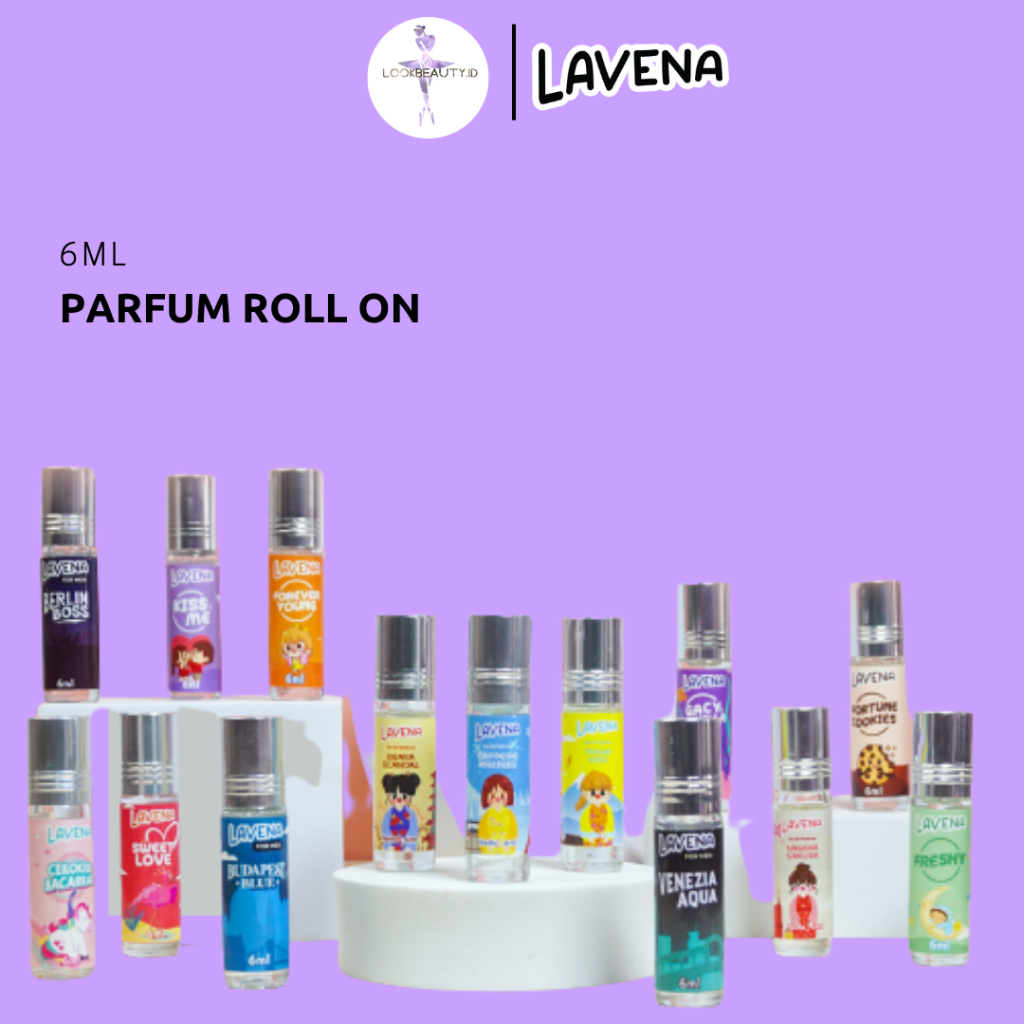 LAVENA EAU DE COLOGNE PARFUM KOTAK 30ML &amp; ROLL ON 6ML | LAVENA FOR MEN PARFUM PRIA &amp; WANITA BULGARI AQUA CEILOKISS BACCART BPOM