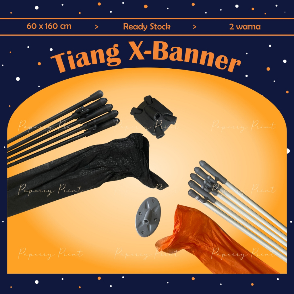 Tiang XBanner Hitam / Tiang XBanner Putih / Tiang Banner / Stand Banner / Stand XBanner