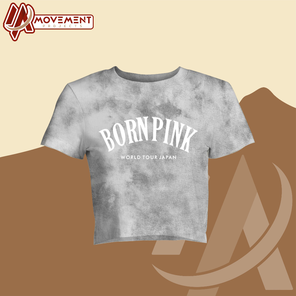 [EKSKLUSIF] CROP TOP TIE DYE GREY WORLD TOUR JAPAN