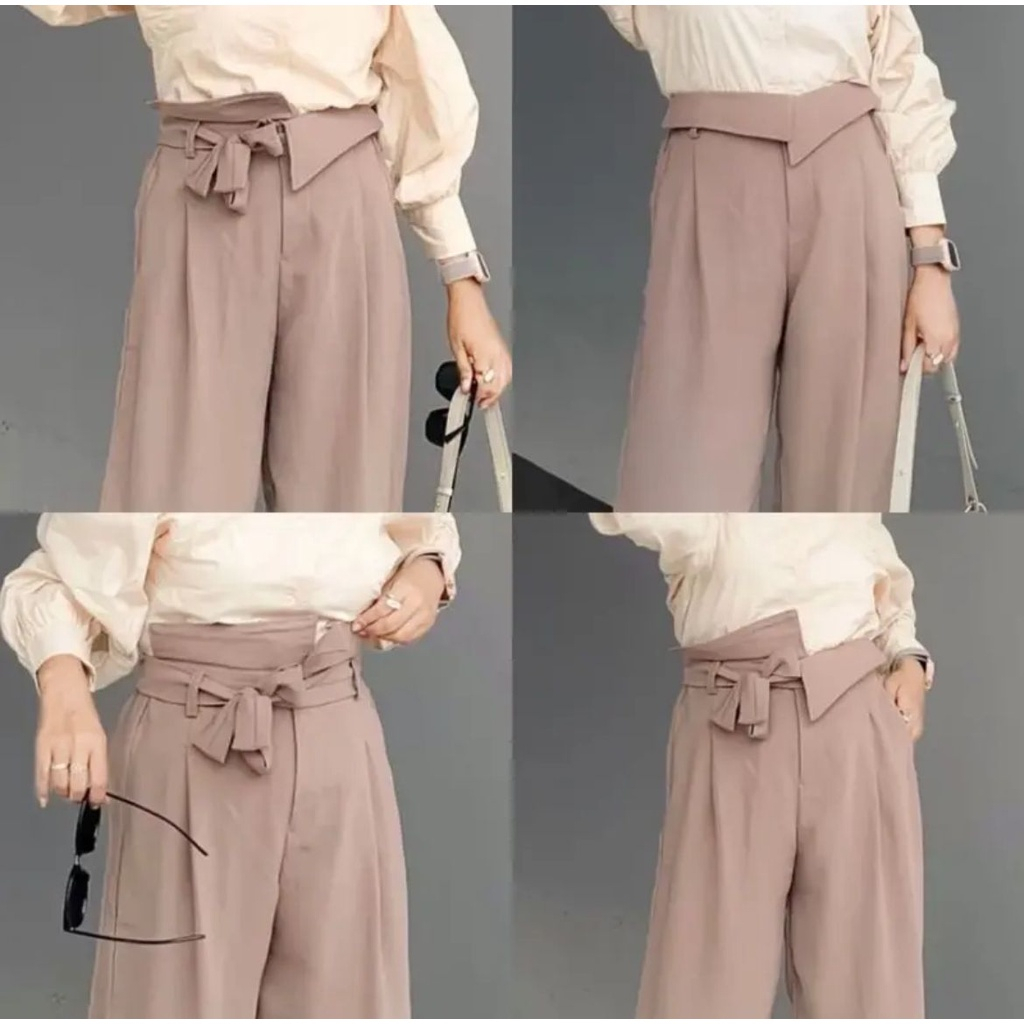 AZURA - Siap Kirim PGS Highwaist Kulot 4 Style JOLLY KULOT CRINKLE AIRFLOW MURAH TERBARU