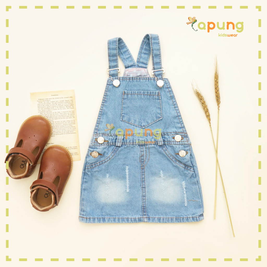 (Capung Kidswear) Overall Rok Anak Perempuan Baju Kodok Anak (6 bulan-4 tahun)