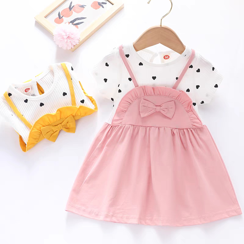 Bayi - 2 Tahun - Dress Anak XI Ha Korea Style | Dress Premium Baju Anak Perempuan Gaya Korean Dres Lengan Pendek KiosBalitaaprillia