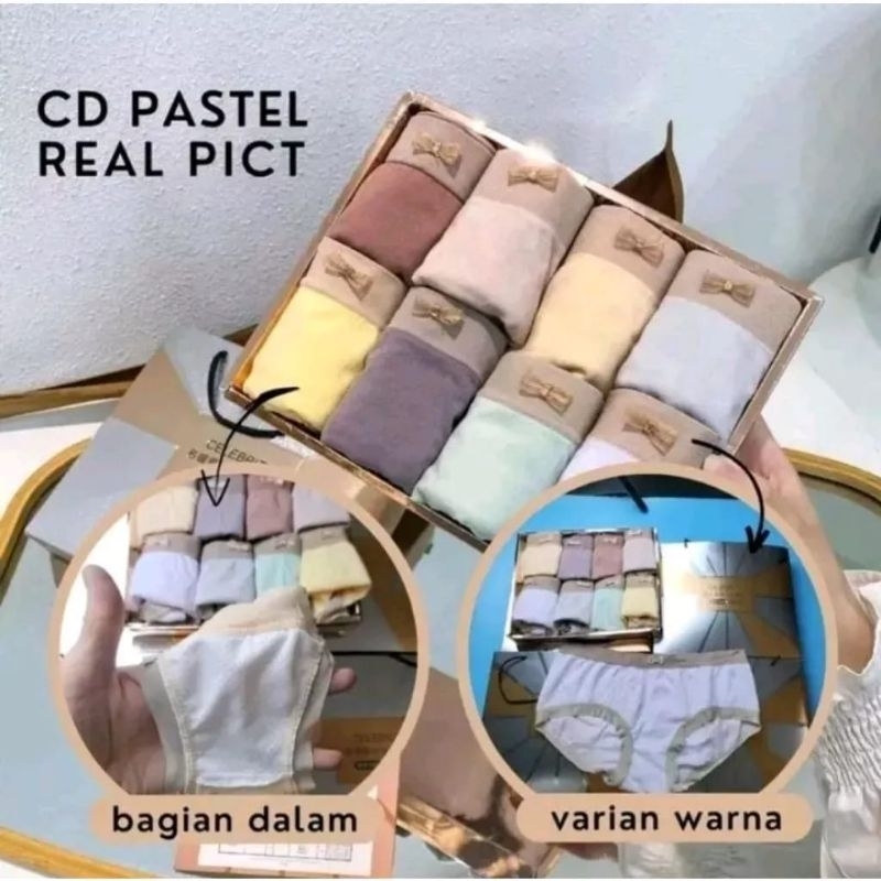 CD Pastel Celebrity isi 8pcs anti bakterial celana dalam premium elastis original