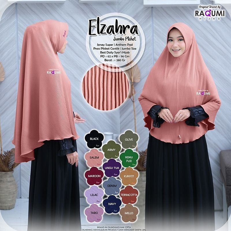 ELZAHRA RAQUMI DAILY HIJAB SYARI PREMIUM HIJAB SYARI BERGO SYARI azizah marun depita darkgrey