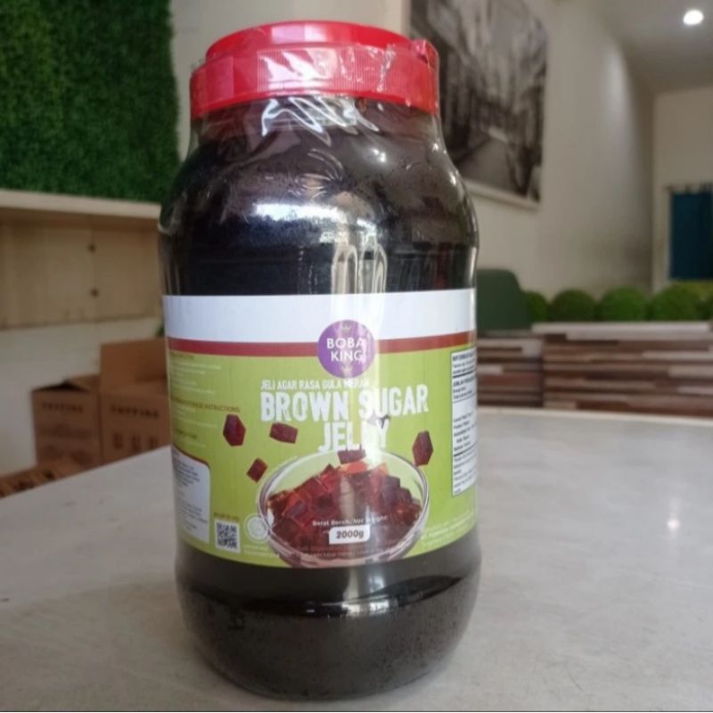 

Brown Sugar Jelly Boba King 2kg/ jelly rasa gula aren merk Boba King