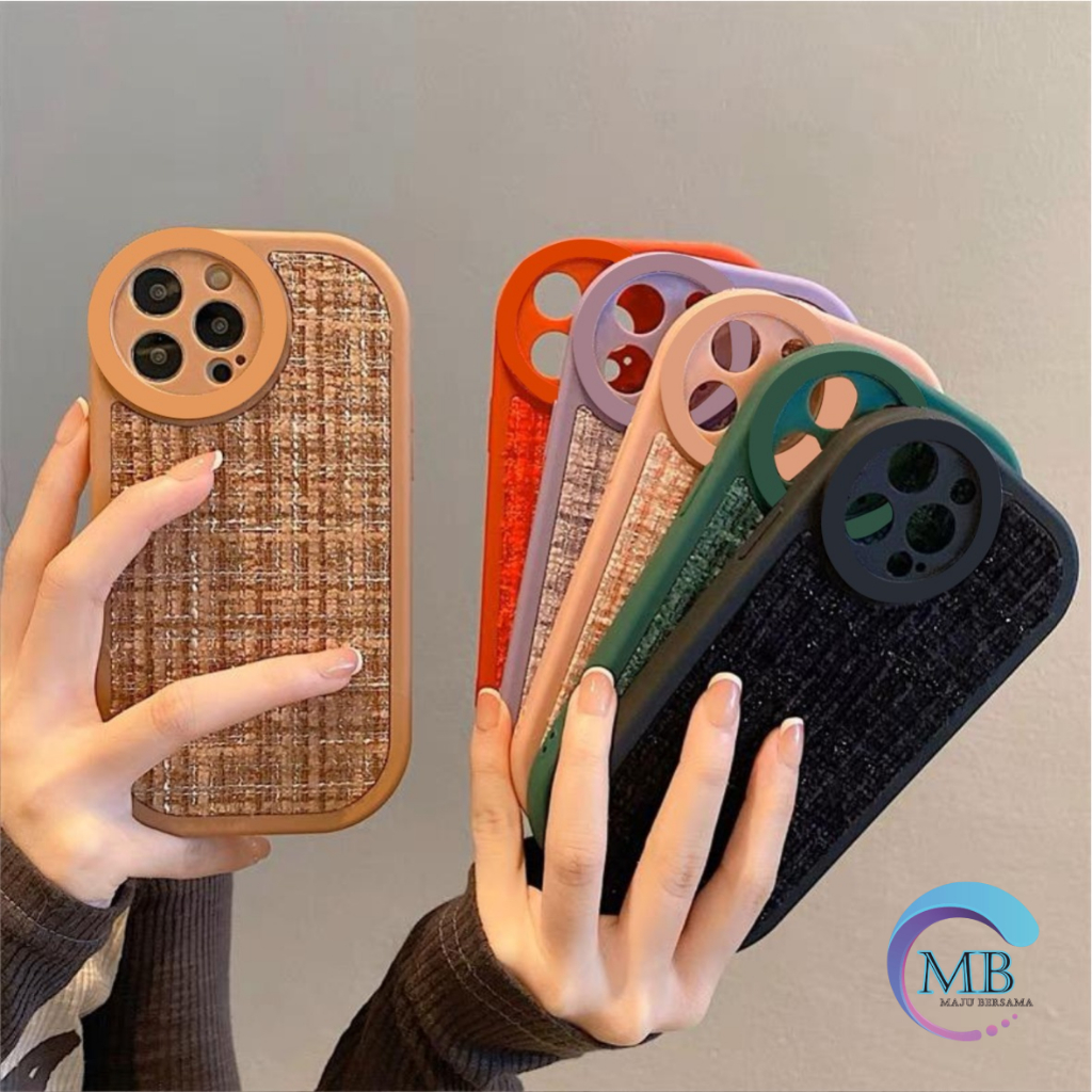 CASE CASING SILIKON VINTAGE WOOVEN TWEED KAIN RAJUT FOR REALME C2 A1K 5 5i 5S C11 C20 C11 C20S C21 C21Y C25Y C15 20 C31 C33 C35 NARZO 50 A PRIME MB5047