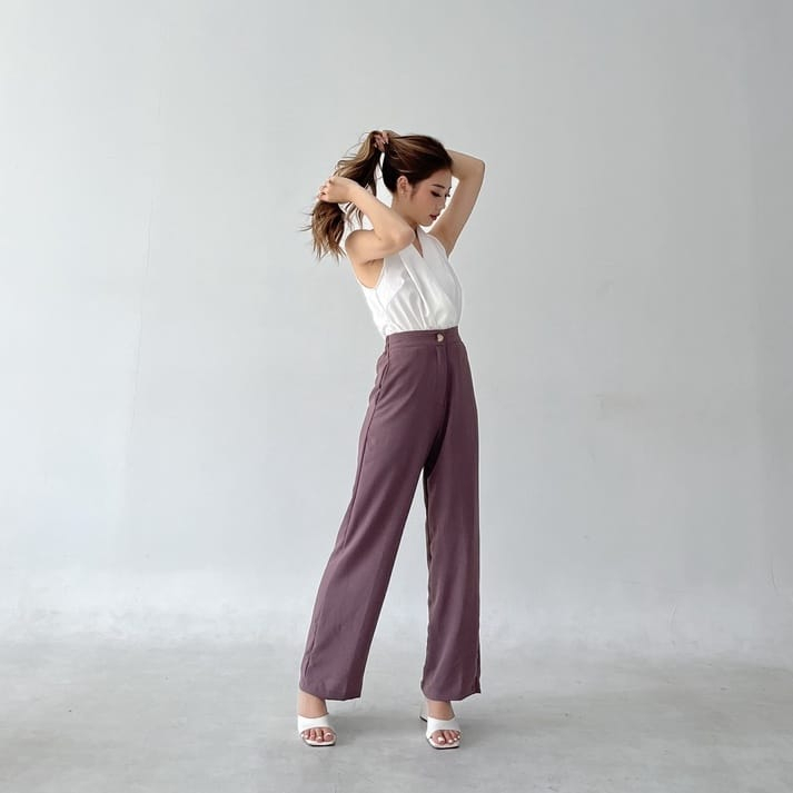 CELANA KULOT HIGWAIST WANITA LOOSE CULLOTE PANTS/LOOSE PANTS