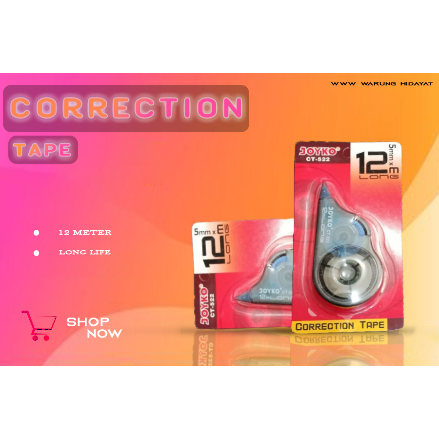 

Penghapus &Tipe X kertas correction tape joyko 12M